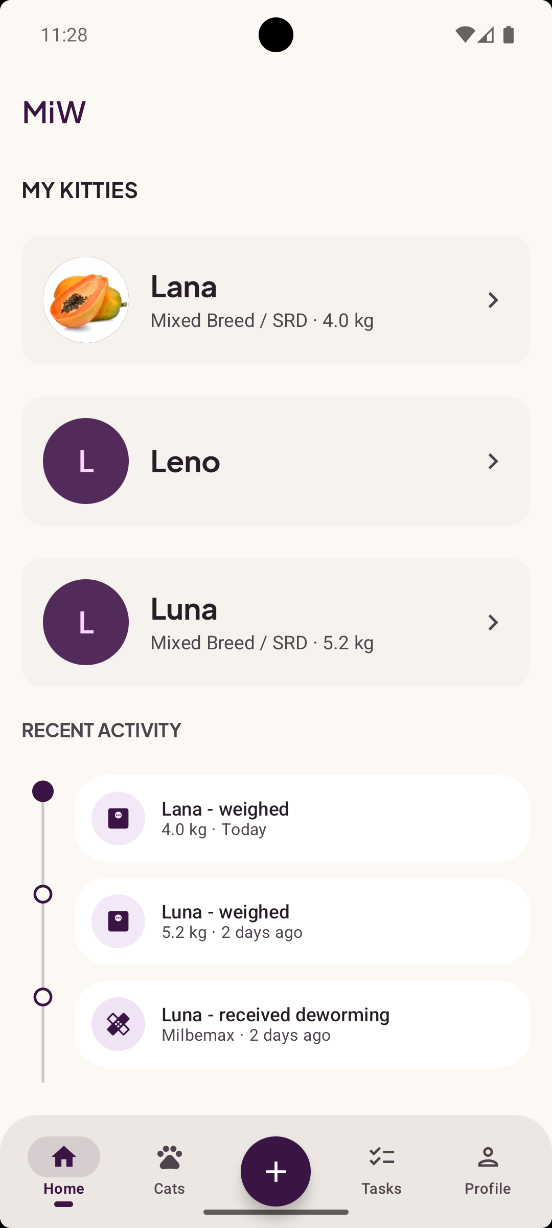MiW home screen preview